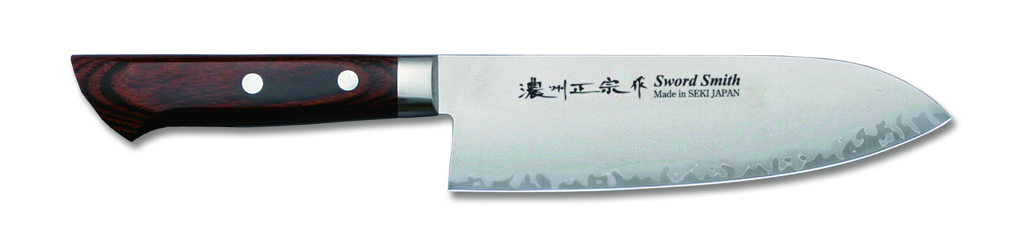 濃州正宗作 VG10割込鋼 三徳包丁（津波仕上げ）