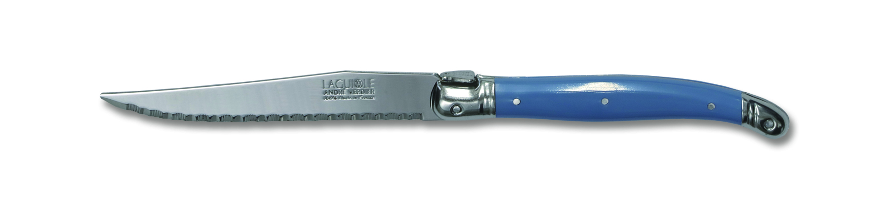 Laguiole DEBUTANT steak knife -Miami blue-