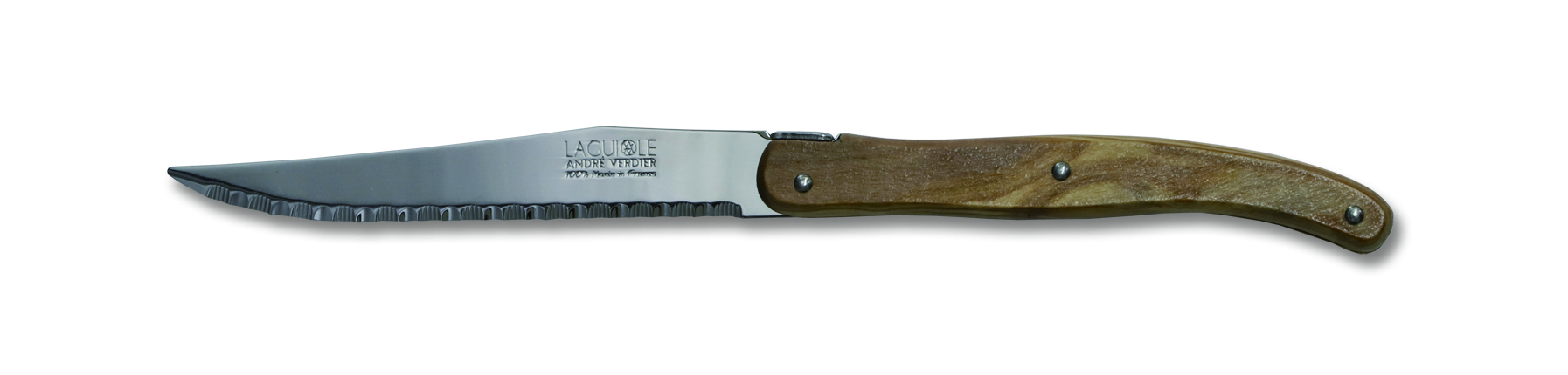 Laguiole DEBUTANT COUNTRY steak knife -Olive wood handle-